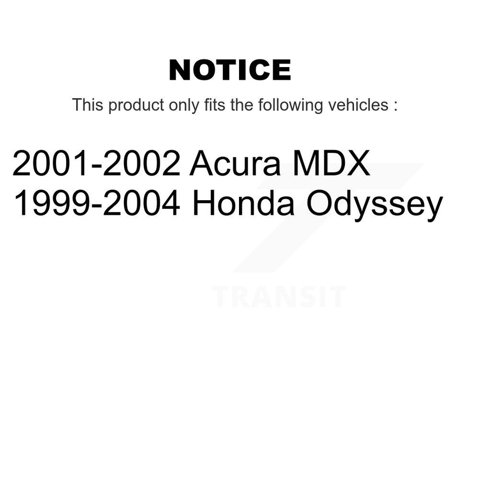 Front Coat Drill Slot Disc Brake Rotors Semi-Metallic Pad Kit For Honda Odyssey Acura MDX KDA-100456