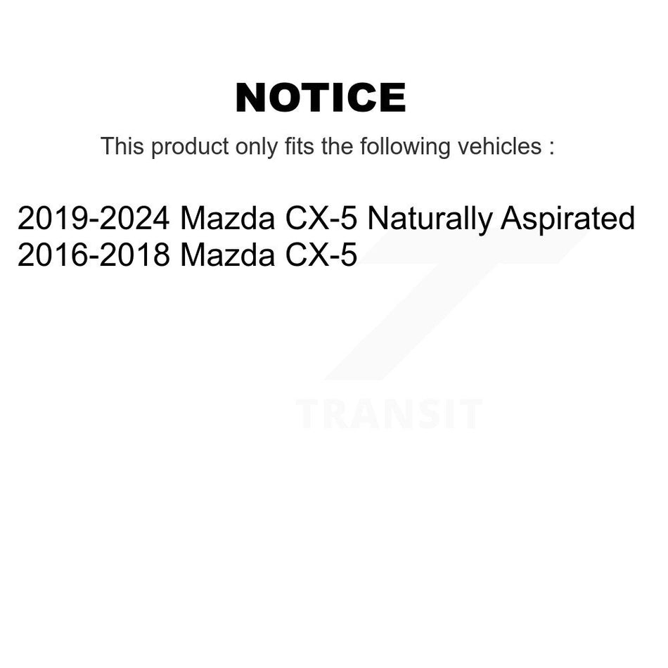 Front Coated Drilled Slotted Disc Brake Rotors And Ceramic Pads Kit For Mazda CX-5 KDA-100531