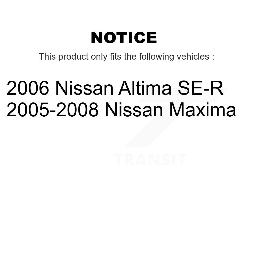Front Rear Ceramic Pad Coated Drilled Slot Disc Brake Rotors Kit For Nissan Altima Maxima KDA-100746