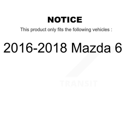 Front Rear Ceramic Pad Coated Drilled Slotted Disc Brake Rotors Kit For 2016-2018 Mazda 6 KDA-100770