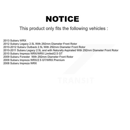 Front Rear Ceramic Pad Drilled Slot Brake Rotor Kit For Subaru Outback Impreza Legacy WRX KDA-101109