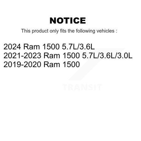 Front Semi-Metallic Rear Ceramic Pad Coated Drill Slot Disc Brake Rotors Kit For Ram 1500 KDA-101336