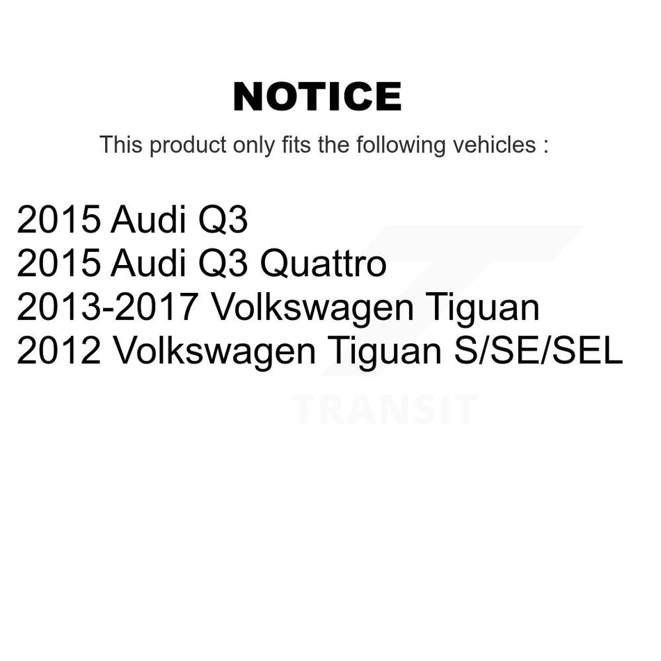 Front Rear Semi-Metallic Pad & Drilled Slot Brake Rotor Kit For Volkswagen Tiguan Audi Q3 KDA-101405