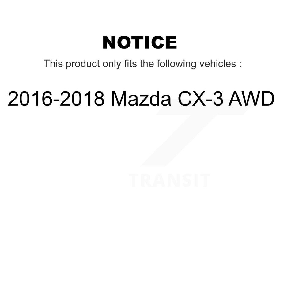 Front Rear Ceramic Pad Coat Drill Slot Disc Brake Rotors Kit For 2016-2018 Mazda CX-3 AWD KDA-101471