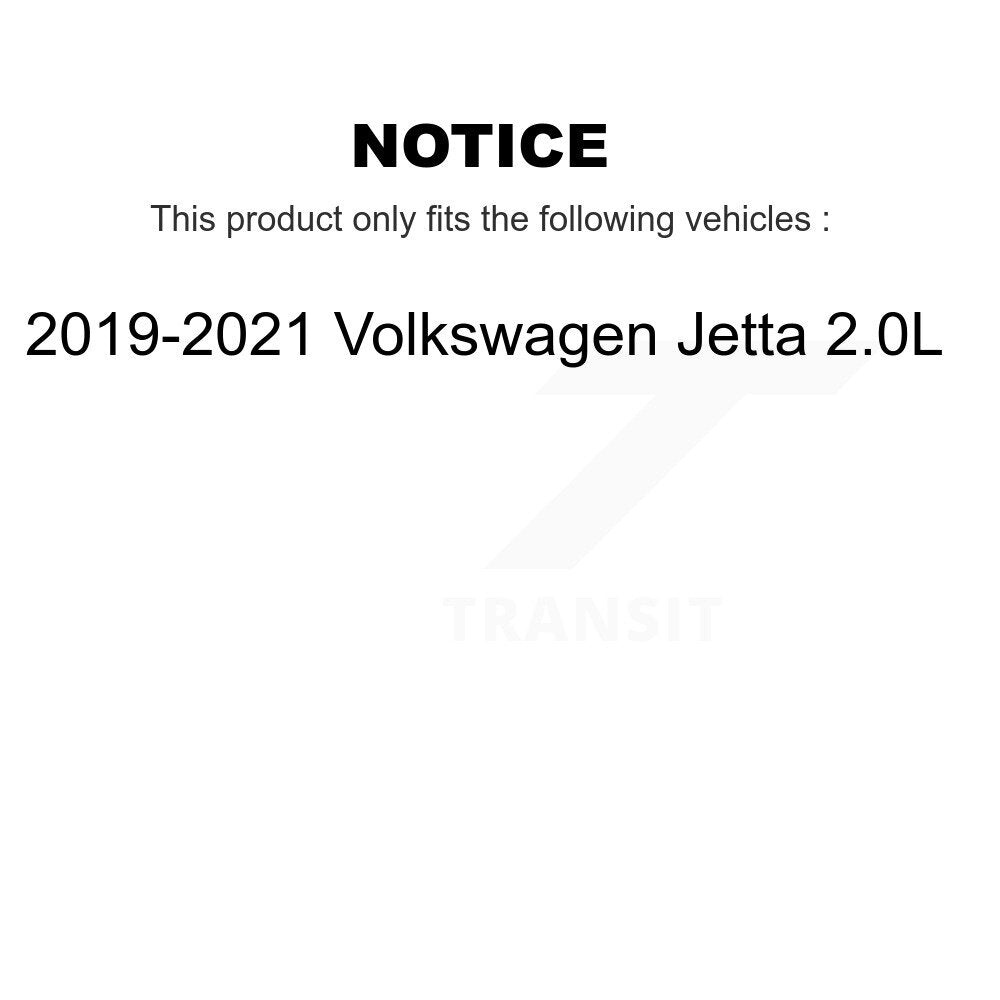 Front Rear Ceramic Pad & Drilled Slot Brake Rotor Kit For 2019-2021 Volkswagen Jetta 2.0L KDA-101607