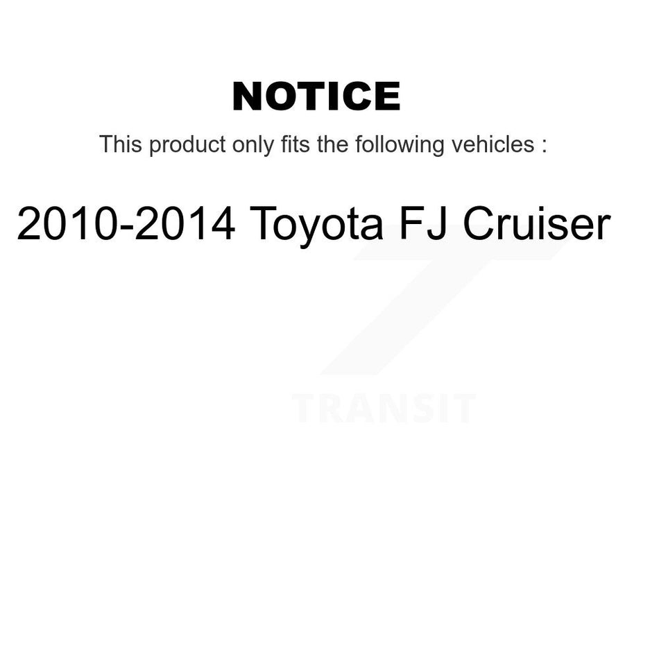 Front Ceramic Rear Semi-Metallic Pad & Drilled Slot Brake Rotor Kit For Toyota FJ Cruiser KDA-101863