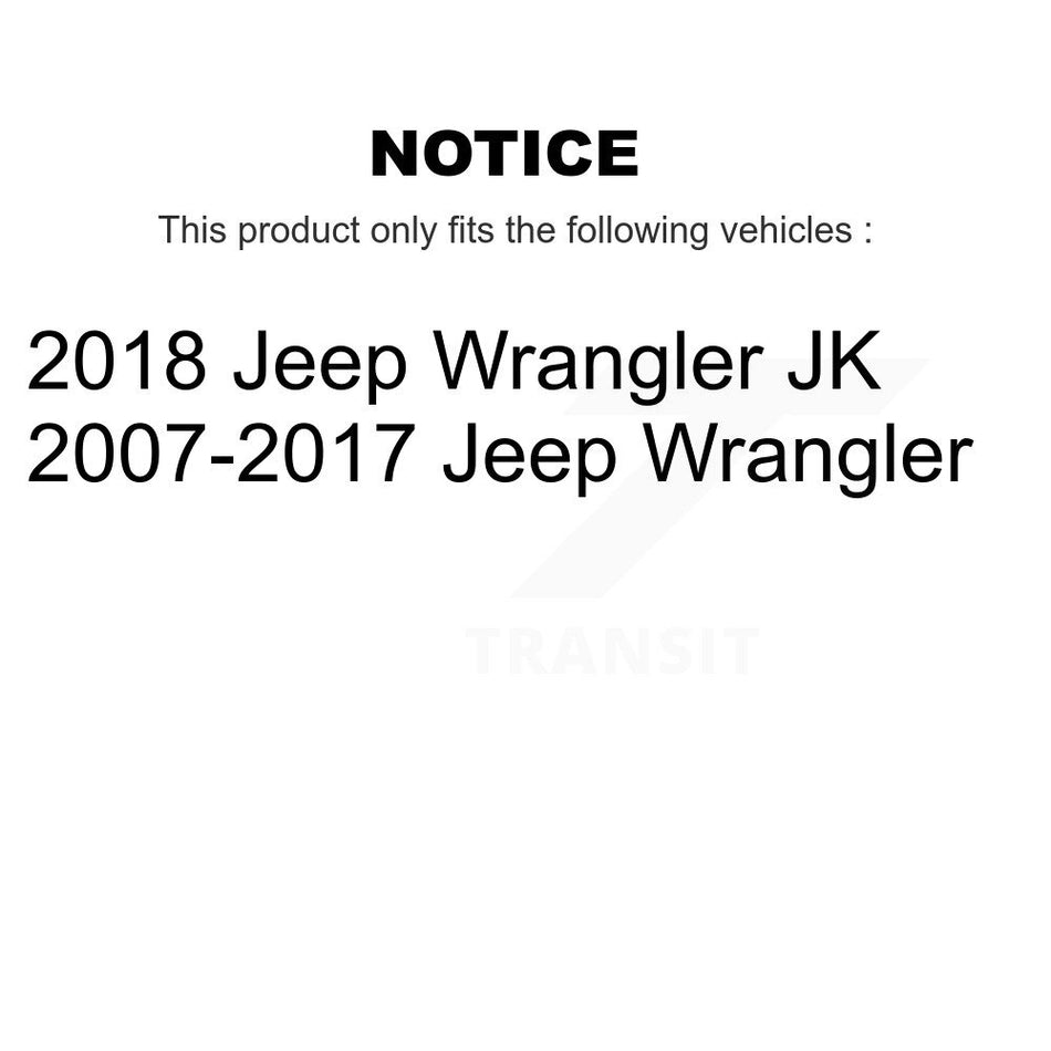 Rear Coated Drilled Slotted Disc Brake Rotors And Ceramic Pads Kit For Jeep Wrangler JK KDA-101894