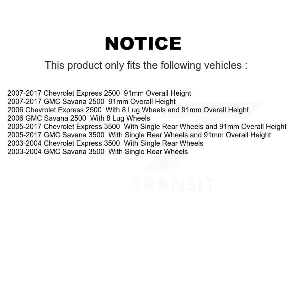 Rear Drilled Slot Brake Rotor Semi-Metallic Pad Kit For GMC Chevrolet Savana 2500 Express KDA-102043