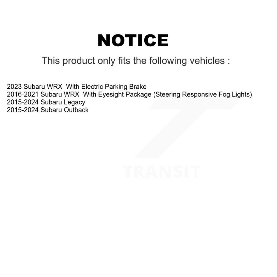 Rear Coated Drilled Slot Disc Brake Rotor & Ceramic Pad Kit For Subaru Outback WRX Legacy KDA-102187