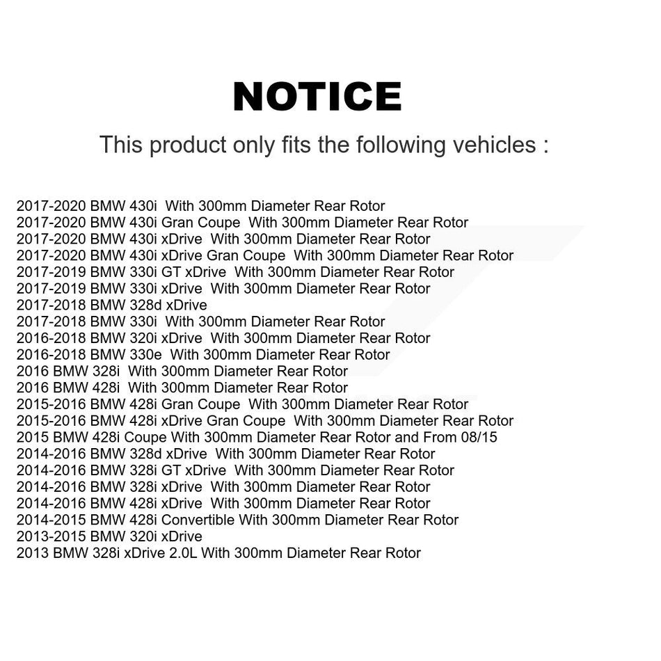 Rear Drill Slot Brake Rotor Semi-Metallic Pad Kit For BMW 328i xDrive 330i 320i 428i 328d KDA-102233