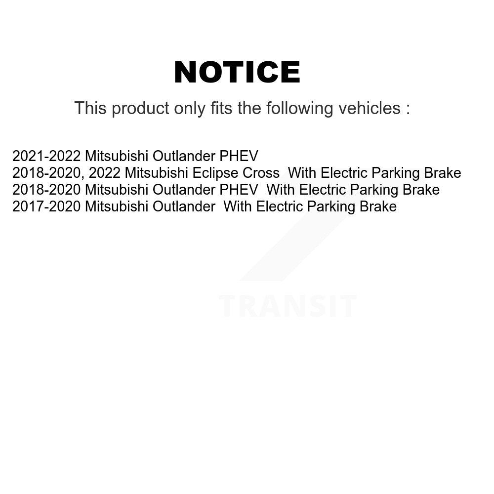Rear Drilled Slot Brake Rotor Ceramic Pad Kit For Mitsubishi Outlander Eclipse Cross PHEV KDA-102317
