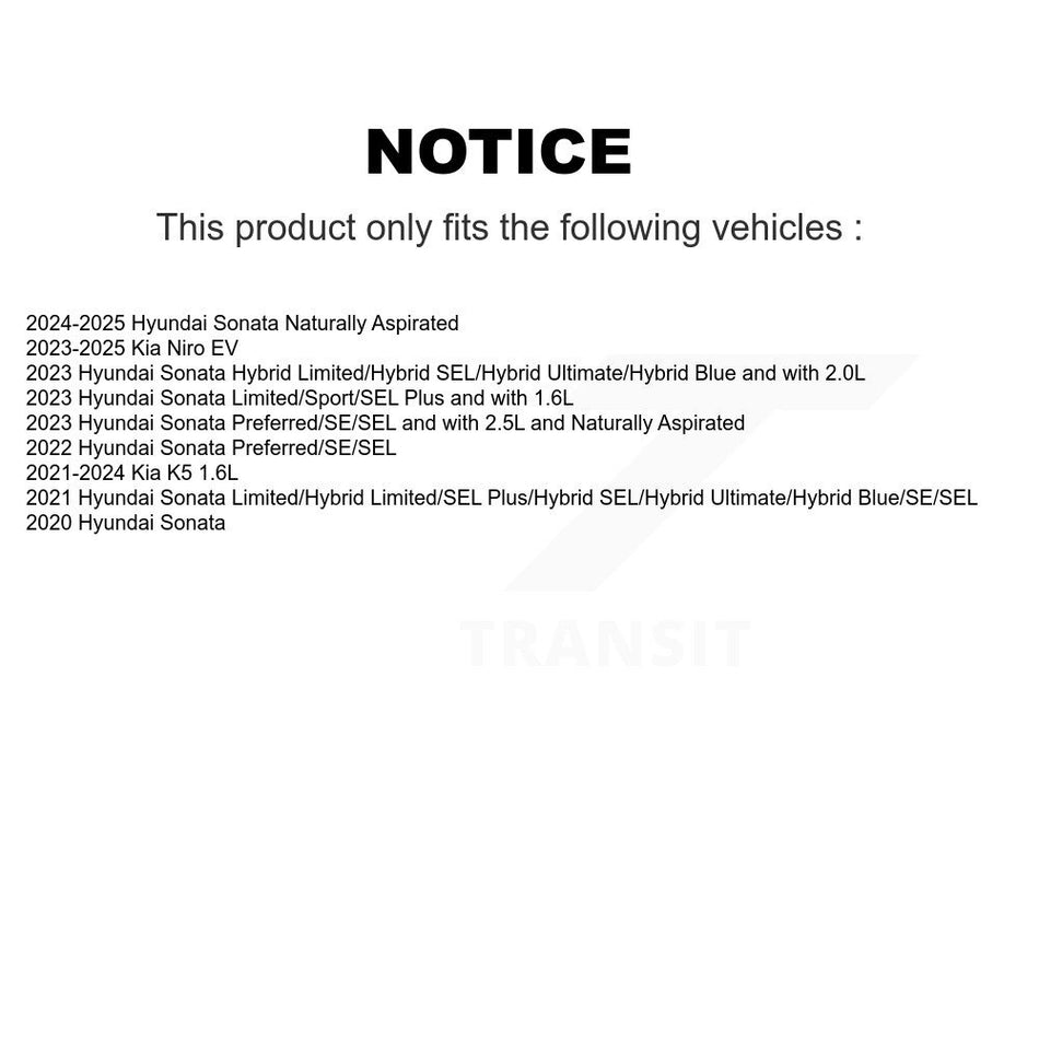 Rear Coated Drill Slot Disc Brake Rotor Ceramic Pad Kit For Hyundai Sonata Kia Niro EV K5 KDA-102746