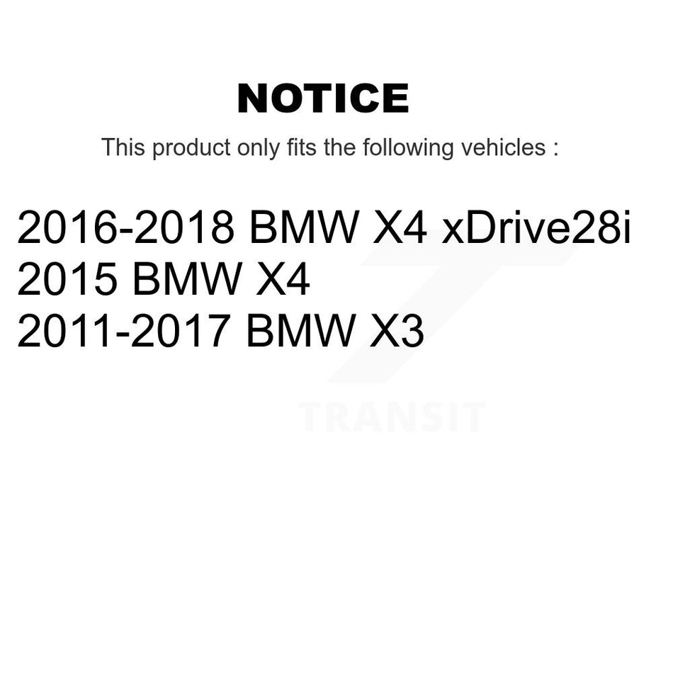 Front Coated Drilled Slotted Disc Brake Rotors And Semi-Metallic Pads Kit For BMW X3 X4 KDA-102784
