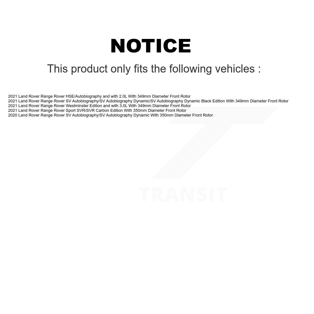 Front Coated Drilled Slotted Disc Brake Rotors Ceramic Pad Kit For Land Rover Range Sport KDA-103009