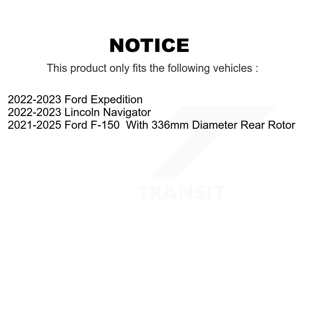 Front Semi-Metallic Rear Ceramic Pad Drill Slot Brake Rotor Kit For Ford F-150 Expedition KDA-103140