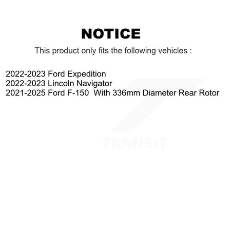 Front Semi-Metallic Rear Ceramic Pad Drill Slot Brake Rotor Kit For Ford F-150 Expedition KDA-103140