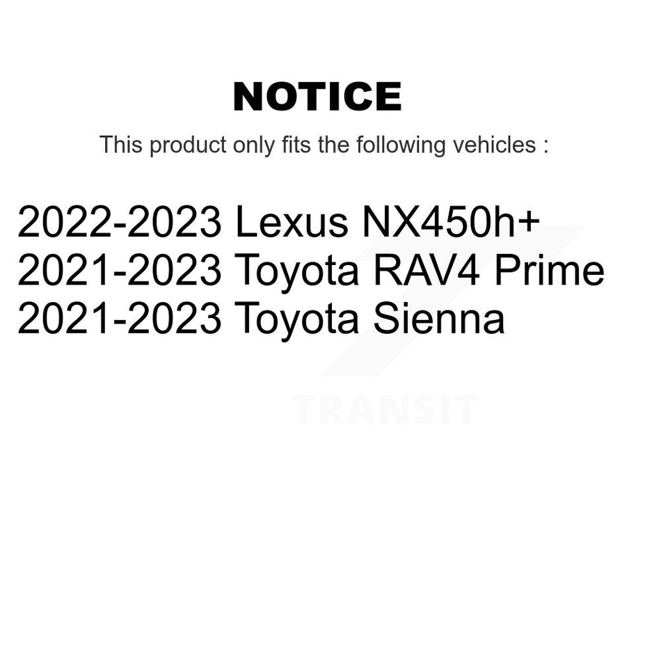 Front Rear Ceramic Pad Drill Slot Disc Brake Rotor Kit For Toyota Sienna RAV4 Prime Lexus KDA-103155