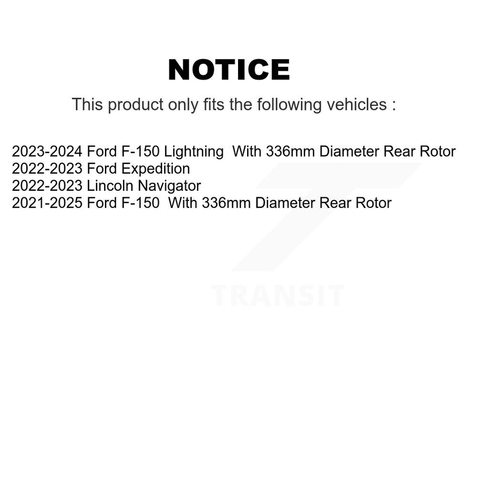 Rear Drilled Slot Brake Rotor & Semi-Metallic Pad Kit For Ford F-150 Lightning Expedition KDA-103205