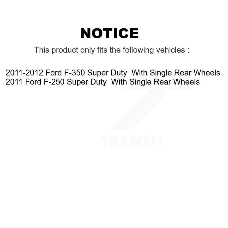 Rear Disc Drilled & Slotted Rotors Semi-Metallic Pads Parking Shoes Kit For Ford F-350 KDA-103349