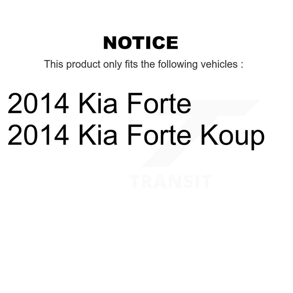 Rear Disc Drilled & Slotted Rotors Ceramic Pads Parking Shoes Kit For 2014 Kia Forte Koup KDA-103409