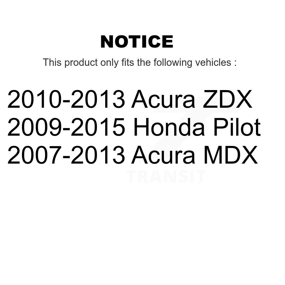 Rear Disc Drilled & Slotted Rotors Ceramic Pads Parking Shoes Kit For Honda Pilot Acura KDA-103432