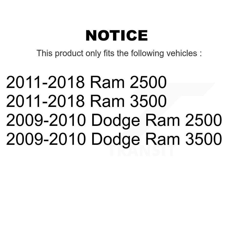 Rear Disc Drilled & Slotted Rotors Semi-Metallic Pads Parking Shoes Hardware Kit For Ram KDA-103852