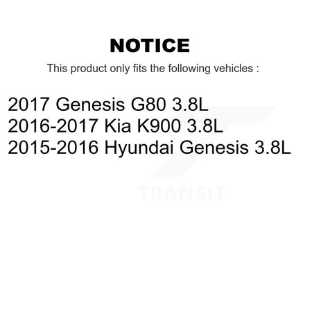Front Drilled Slot Disc Brake Rotor Ceramic Pad Kit For Hyundai Genesis G80 Kia K900 3.8L KDC-100247