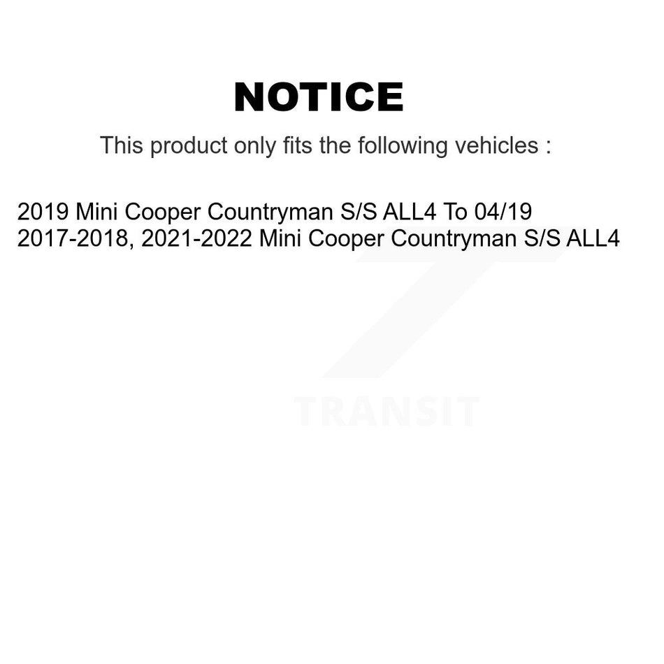 Front Rear Drilled Slot Brake Rotor & Ceramic Pad Kit For Mini Cooper Countryman S ALL4 KDC-100499