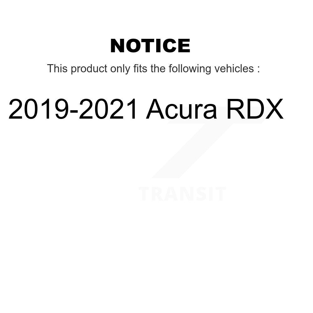 Front Rear Coated Drilled Slot Disc Brake Rotor & Ceramic Pad Kit For 2019-2021 Acura RDX KDC-101707