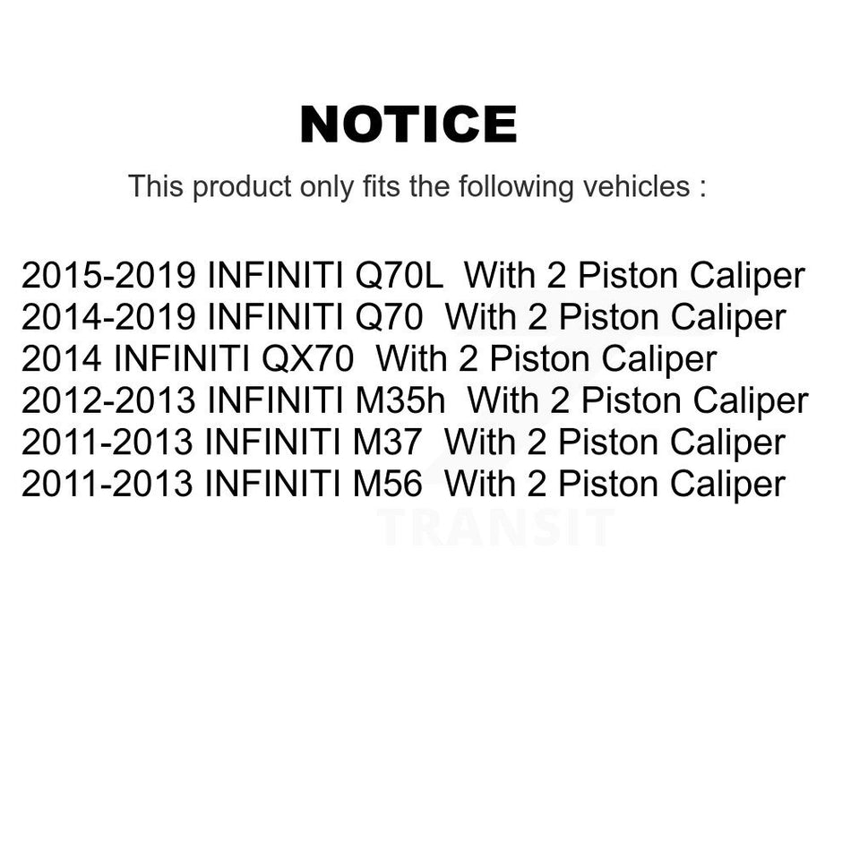 Front Rear Drill Slot Brake Rotor Ceramic Pad Kit For INFINITI M37 QX70 Q70 Q70L M56 M35h KDC-101737