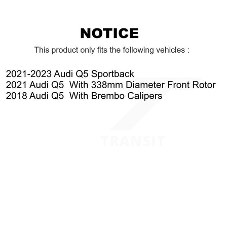 Front Coated Drilled Slotted Disc Brake Rotor Semi-Metallic Pad Kit For Audi Q5 Sportback KDF-101197