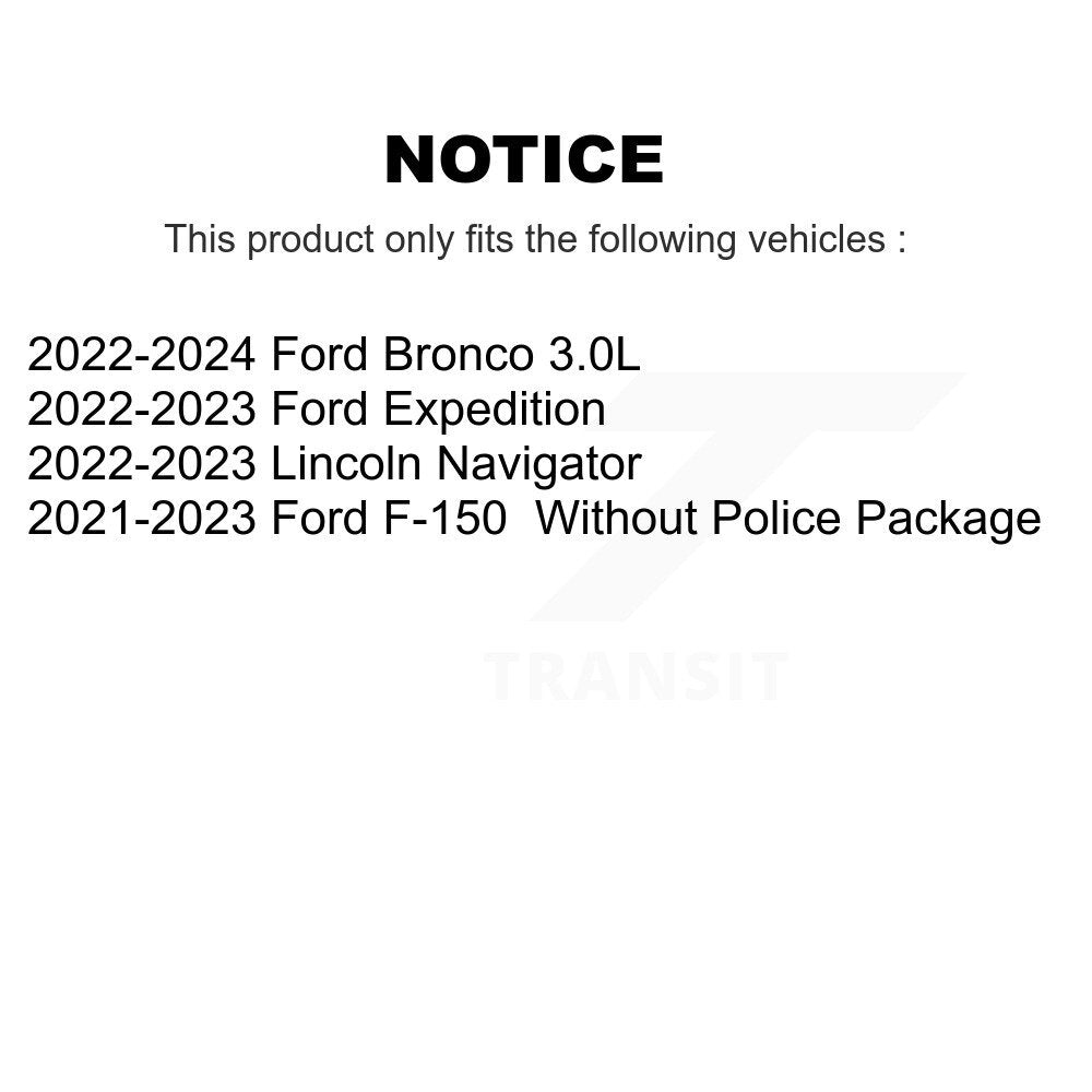 Front Drill Slot Disc Brake Rotors Semi-Metallic Pad Kit For Ford F-150 Bronco Expedition KDF-101256