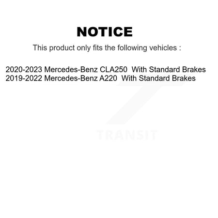 Front Rear Drilled Slot Brake Rotor & Semi-Metallic Pad Kit For Mercedes-Benz A220 CLA250 KDF-101289