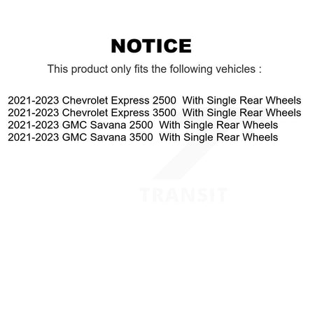Rear Drilled Slot Brake Rotor Semi-Metallic Pad Kit For GMC Chevrolet Savana 2500 Express KDF-101356