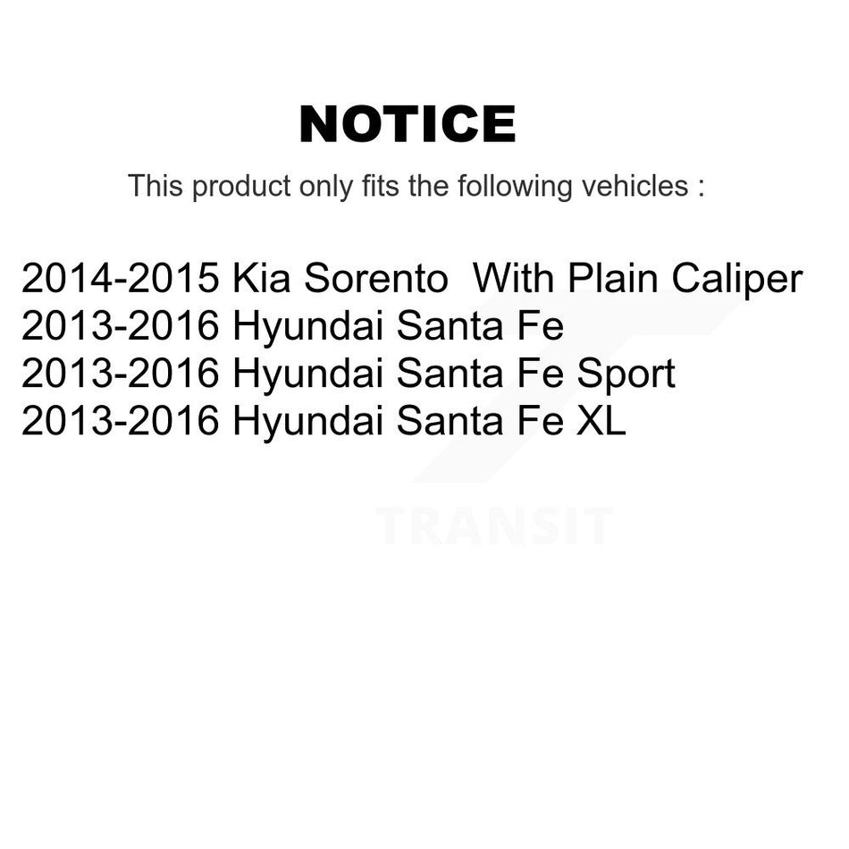 Rear Disc Drilled & Slotted Rotors Semi-Metallic Pads Parking Shoes Kit For Hyundai Santa KDF-101401