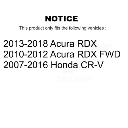 Rear Drilled Slot Disc Rotor Semi-Metallic Pad Parking Shoes Kit For Honda CR-V Acura RDX KDF-101744