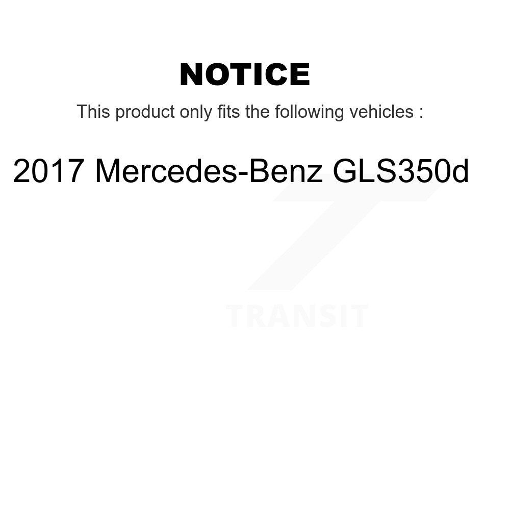 Front Rear Drilled Slot Brake Rotors Semi-Metallic Pad Kit For 2017 Mercedes-Benz GLS350d KDF-101825