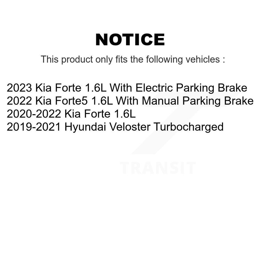 Front Rear Drilled Slot Brake Rotors Semi-Metallic Pad Kit For Kia Forte Hyundai Veloster KDS-100926