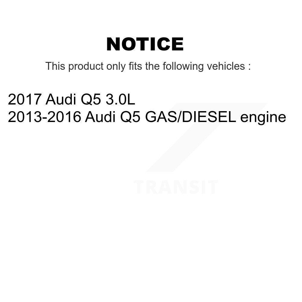 Front Rear Coated Drilled Slotted Disc Brake Rotors And Semi-Metallic Pad Kit For Audi Q5 KDS-100967