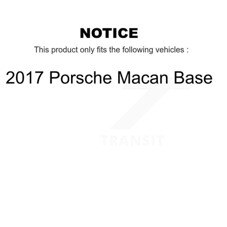 Front Coat Drill Slot Disc Brake Rotors Semi-Metallic Pad Kit For 2017 Porsche Macan Base KDS-101040