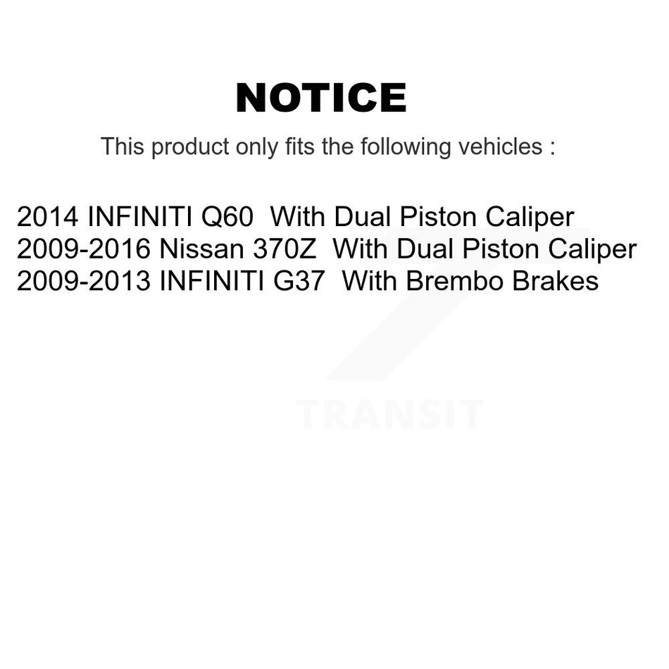 Rear Disc Drilled & Slotted Rotors Semi-Metallic Pads Parking Shoes Kit For INFINITI G37 KDS-101335