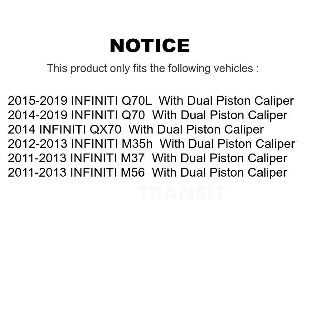 Front Rear Drilled Slot Brake Rotors Semi-Metallic Pad Kit For INFINITI M37 QX70 Q70 Q70L KDS-101623