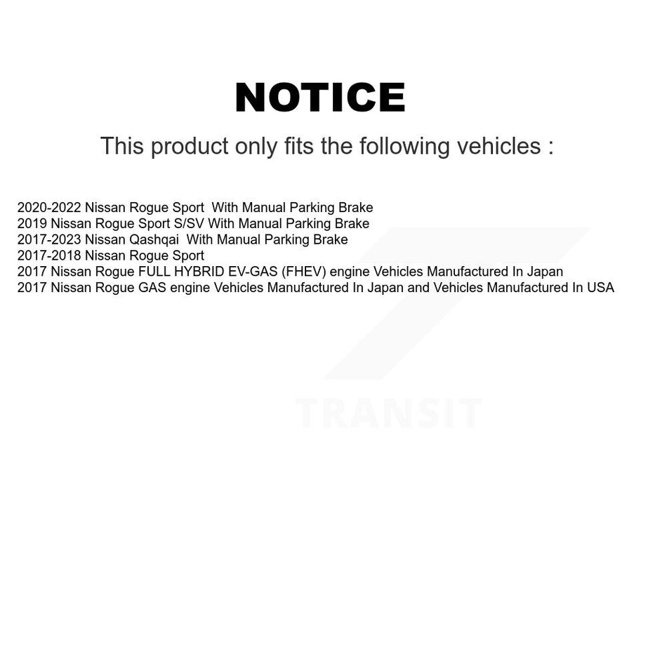 Rear Disc Drilled & Slotted Rotors Semi-Metallic Pads Parking Shoes And Hardware Kit For KDS-101752