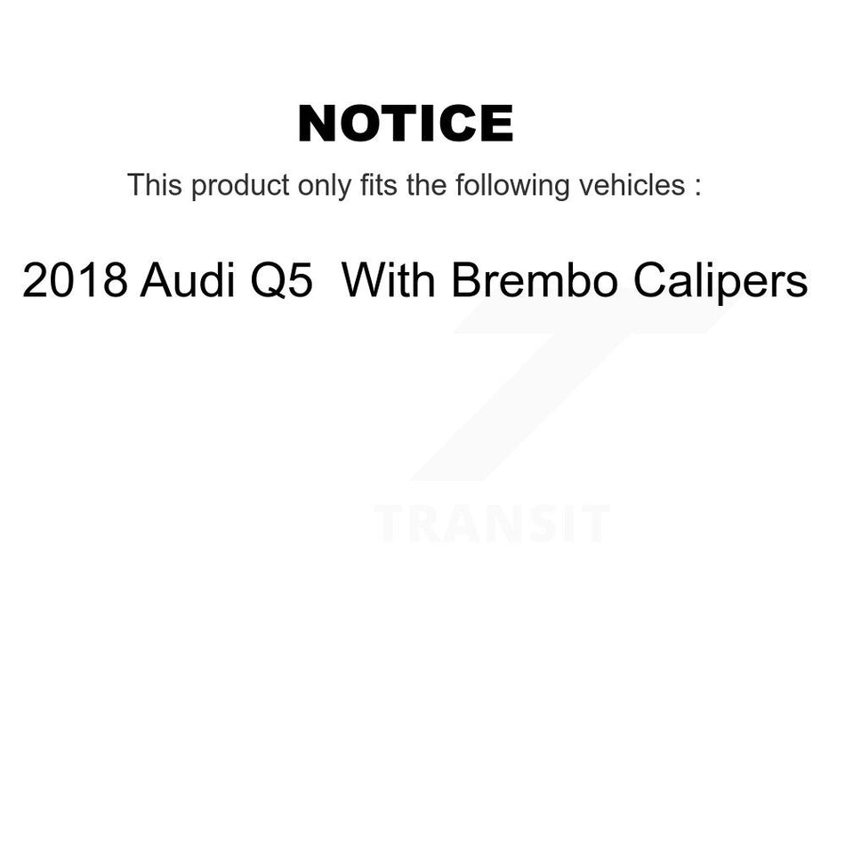 Front Rear Drilled Slot Brake Rotor Ceramic Pad Kit For 2018 Audi Q5 With Brembo Calipers KDT-101239