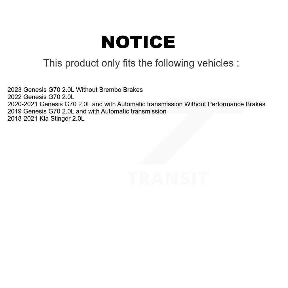 Front Rear Coated Drill Slot Disc Brake Rotor Ceramic Pad Kit For Genesis G70 Kia Stinger KDT-101340