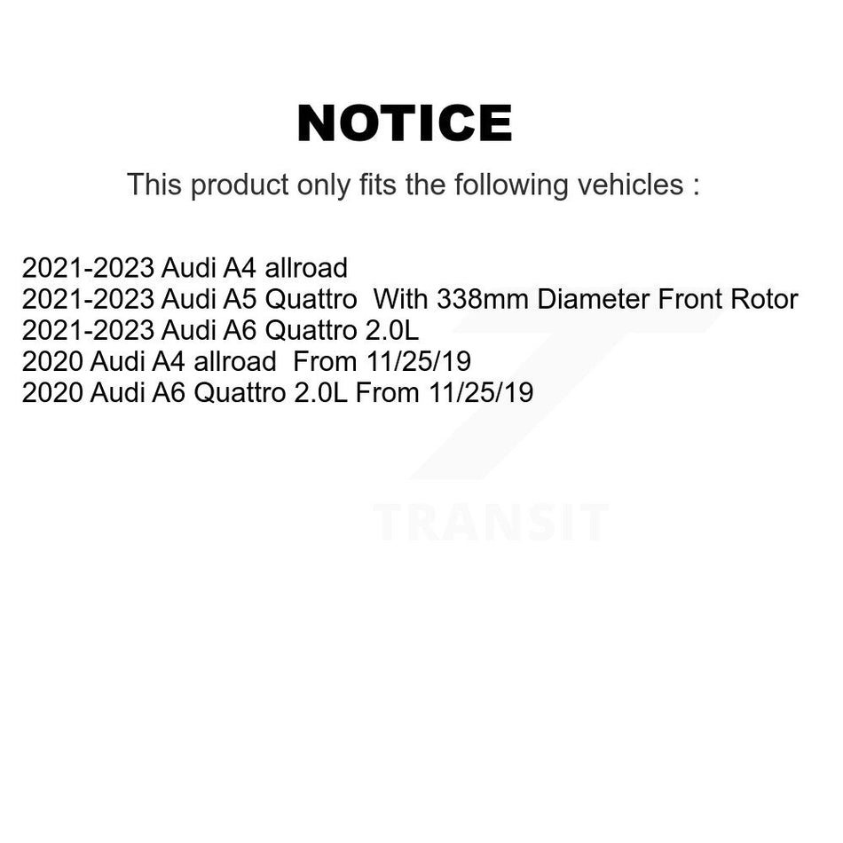 Front Rear Drilled Slot Brake Rotor & Ceramic Pad Kit For Audi A5 Sportback Quattro A4 A6 KDT-101359