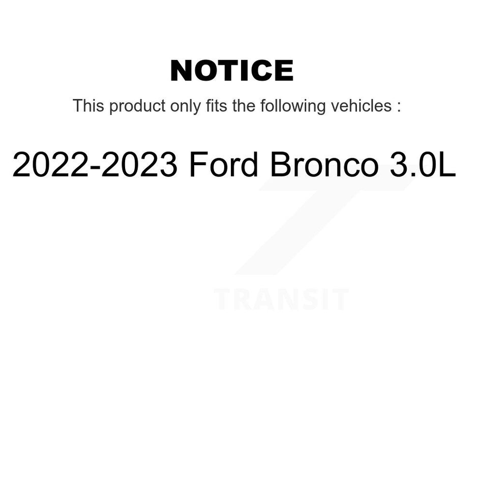 Front Rear Drilled Slot Disc Brake Rotor & Ceramic Pad Kit For 2022-2023 Ford Bronco 3.0L KDT-101365