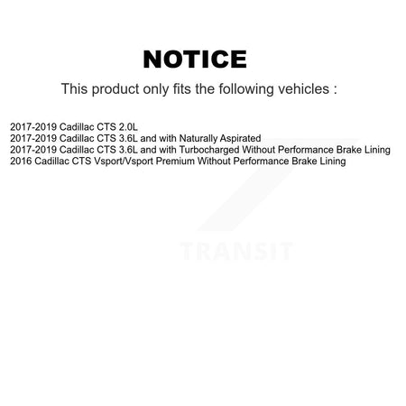 Rear Disc Drilled & Slotted Rotors Ceramic Pads Parking Brake Shoes Kit For Cadillac CTS KDT-101450