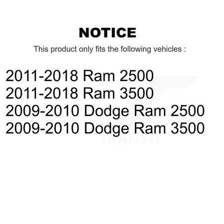 Rear Disc Drilled & Slotted Rotors Ceramic Pads Parking Shoes Hardware Kit For Ram 3500 KDT-101790