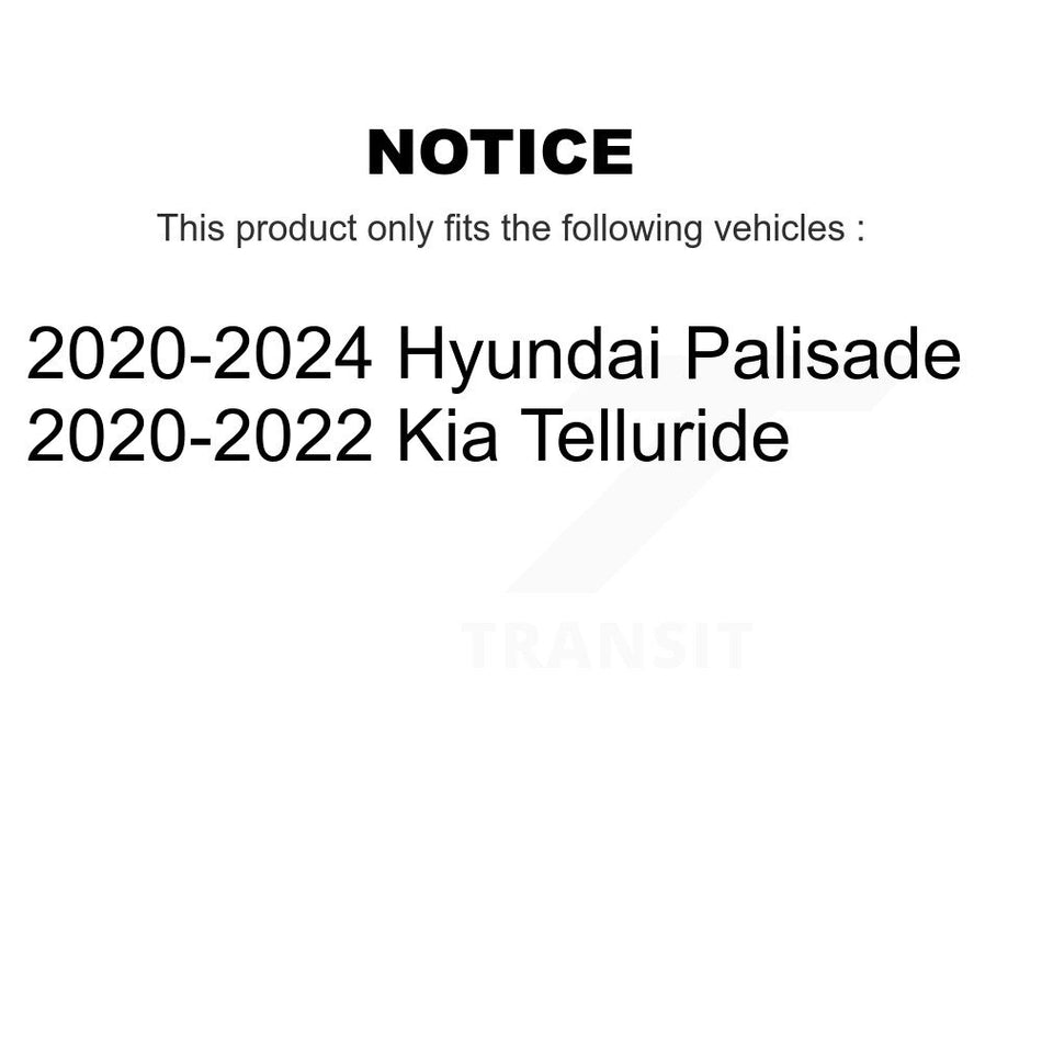 Front Rear Drill Slot Disc Brake Rotor Ceramic Pad Kit For Hyundai Palisade Kia Telluride KDT-101823